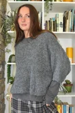 Lola Boucle Slouch Knit Grey
